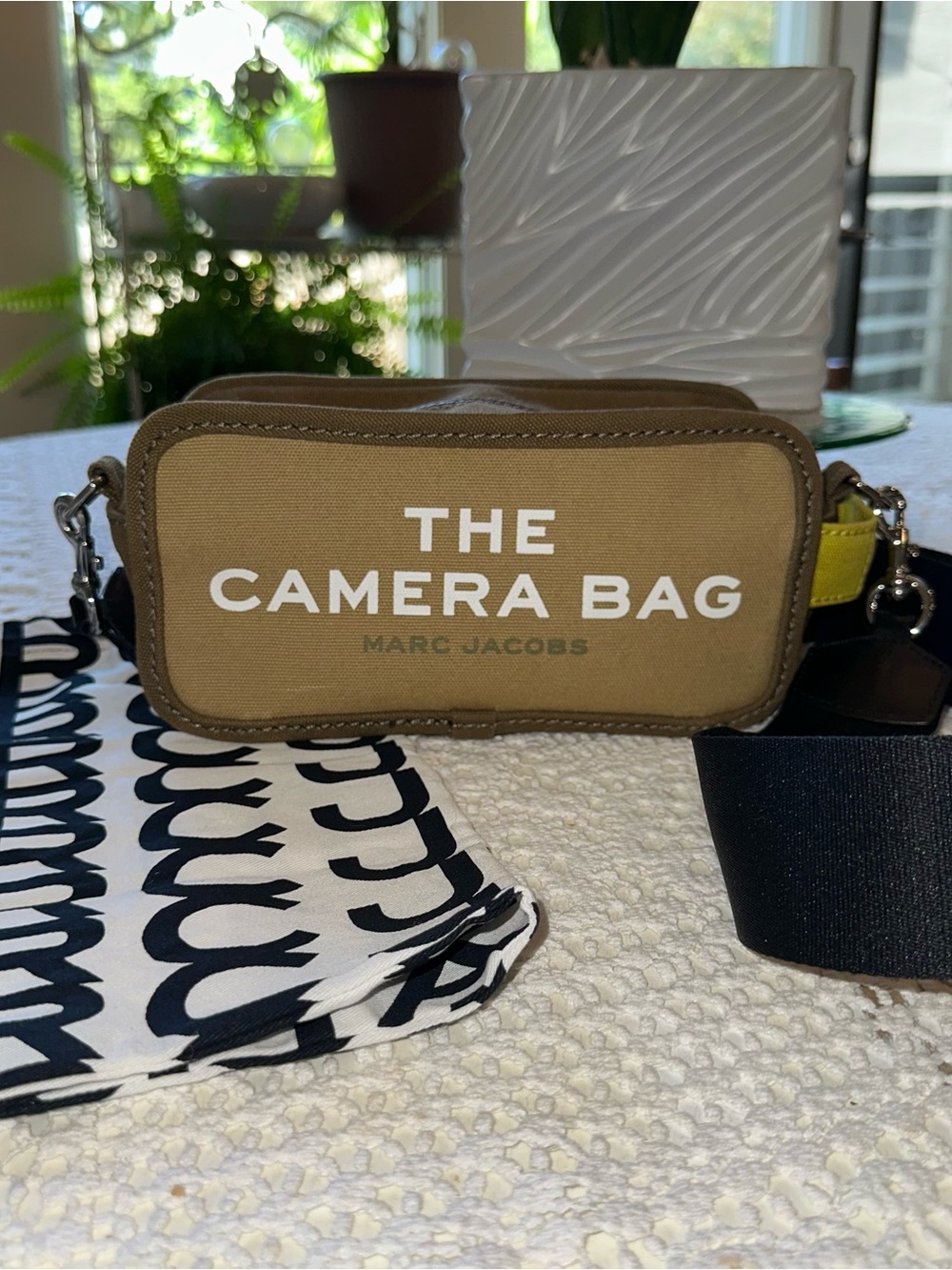 Marc Jacobs Khaki The Camera Bag with Black Strap